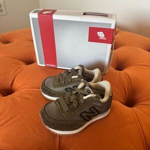 NEW BALANCE 501 KIDS BABY INFANT FOREST GREEN ATHLETIC SNEAKER